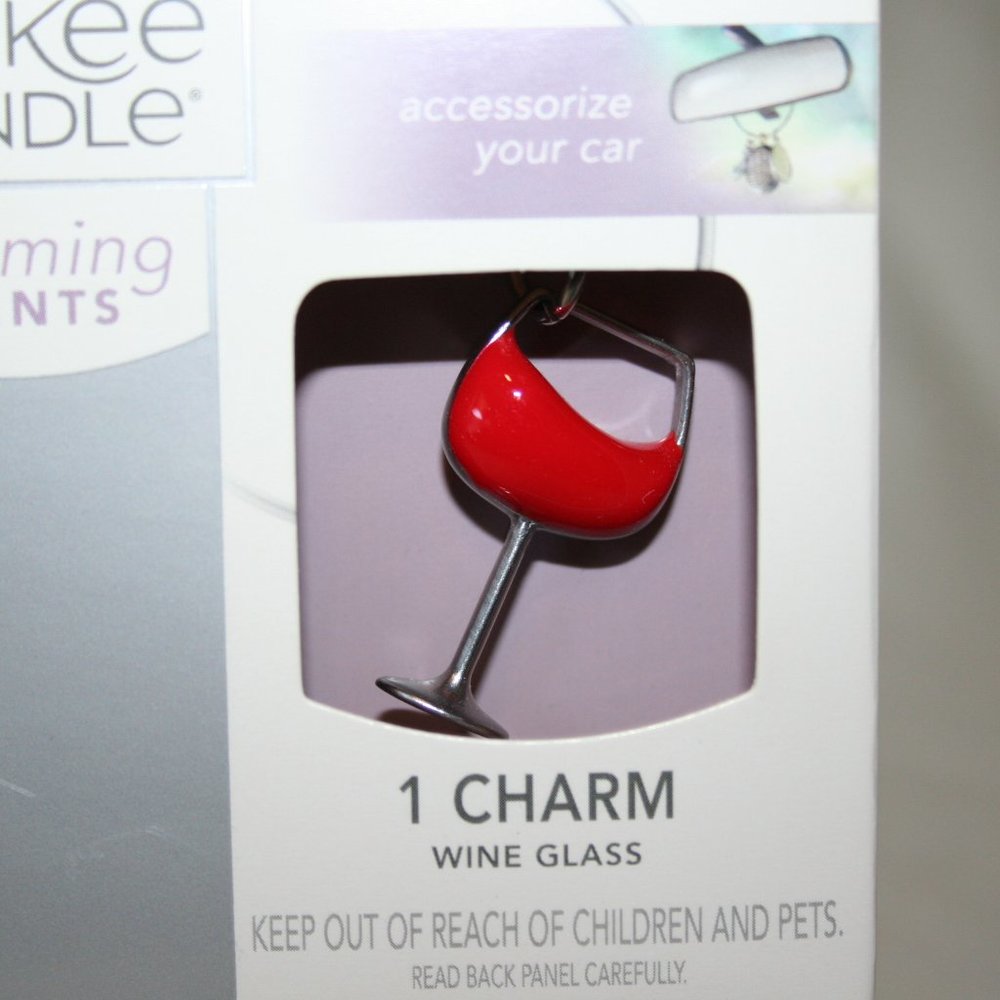 Yankee Candle Wine Glass Charm Charming Scents Car Air Freshener Decor - Picture 3 of 7